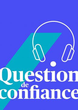 Question de confiance - un casque sur un fond bleu