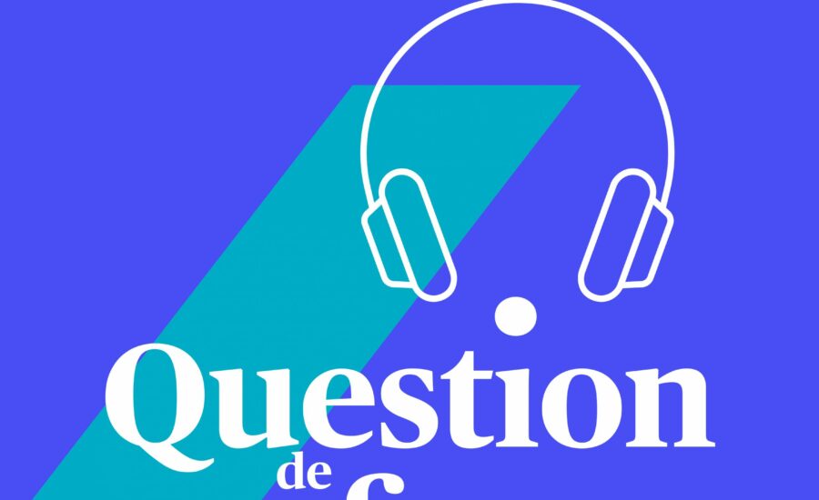 Question de confiance - un casque sur un fond bleu