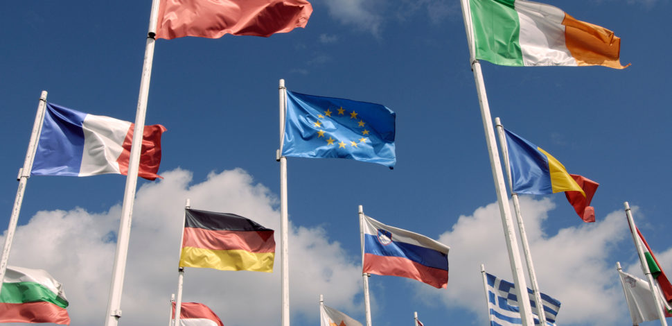 Plusieurs drapeaux des pays de l'Union Européenne - Brexit Plusieurs drapeaux des pays de l'Union Européenne - Brexit