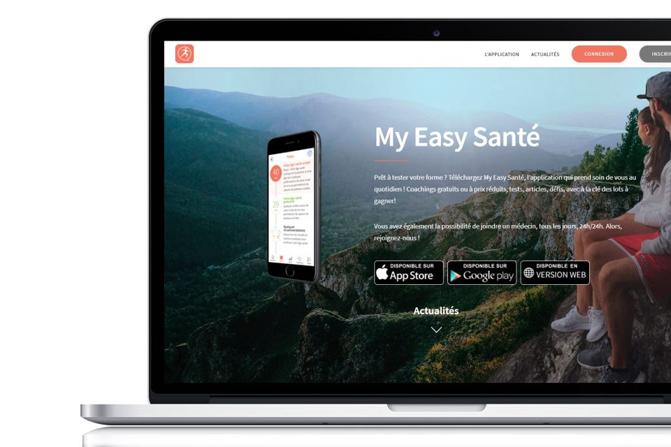 Un écran d'ordinateur affichant la page internet My easy Santé