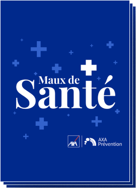 Maux de santé sur un fond bleu marine