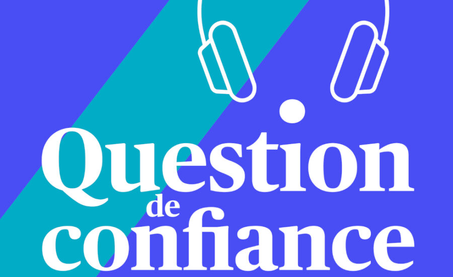 Question de confiance - un casque sur un fond bleu