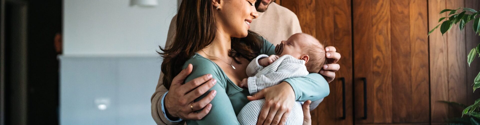 Family,,Parenthood,And,People,Concept.,Happy,Young,Mother,,Father,With